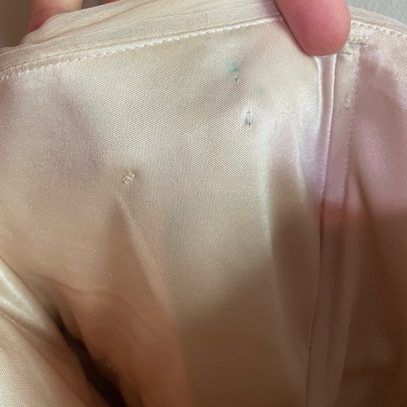 Elegant Cream Feathered Strapless Mini Dress - Picture 8 of 11